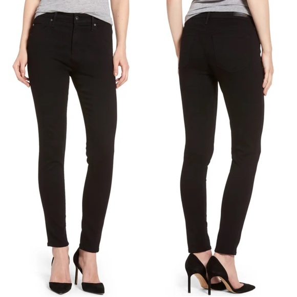 Ag Adriano Goldschmied Denim - AG Adriano Goldschmied Farrah High Waist Ankle Skinny Jeans in Black